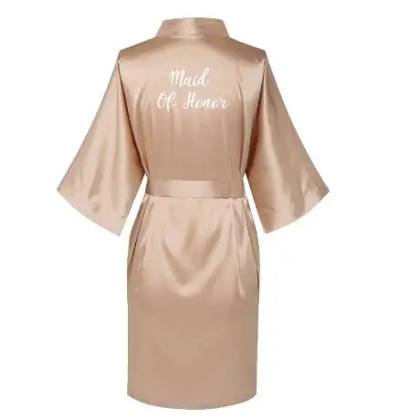 Satin Silk Robes Women Clothing Sleepwear Plus Size Wedding BathRobe Bride Bridesmaid Dress Gown