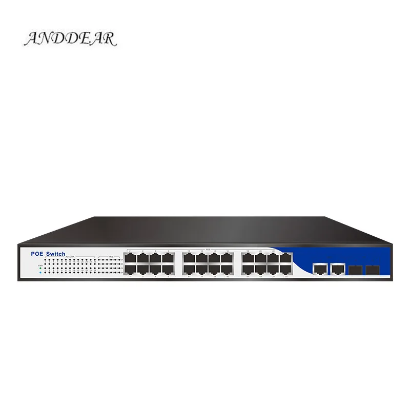 Кабель питания 3PO IEEE802.3af/at активный коммутатор poe 24 порта 1U 19 дюймов для монтажа в
