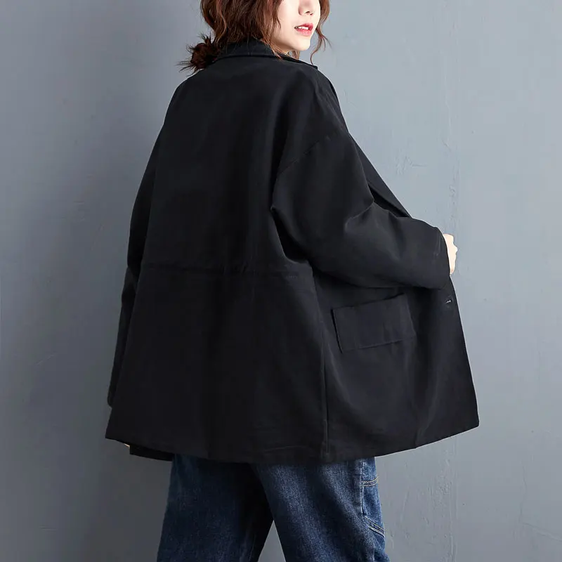 Oladivi Plus Size Women Clothing Autumn New Fashion Ladies Casual Blazers Female Overcoat Girl Leisure Coats Outerwears 4XL 3XL