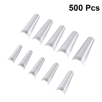 

500Pcs Manicure Display Palette Card Fake Nail Nail Art Display Card Manicure Accessories Natural Color