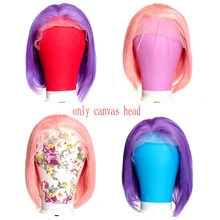 Красочные пенопласт парик Стенд Манекен головы холст блок manican головы для женщин парик Манекен головы 21/22/23/24 дюйма