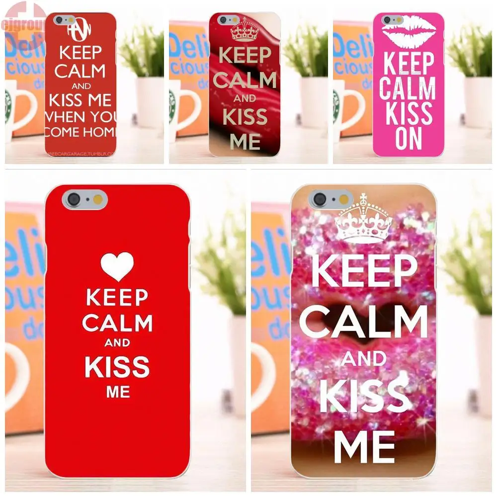 Bixedx Keep Calm And Kiss On Lips Красные Симпатичные из мягкого ТПУ Силиконовые сумочки для