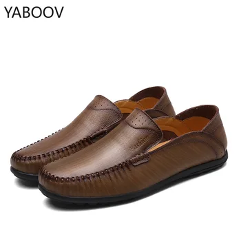 

Men Loafers Party Shoes Luxury Leather Men Shoes Moccasin Wedding Slip on Shoes Flat Driving Boat Shoes Male Gommino Zapatos