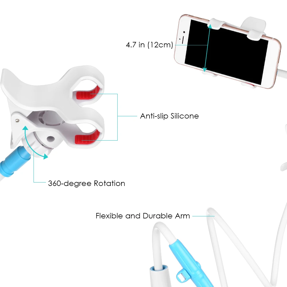 3 типа держатели для детских мониторов, многофункциональные кронштейны для смартфонов, держатель для монитора с гибкой длинной ручкой, подставка с зажимом, вращение на 360