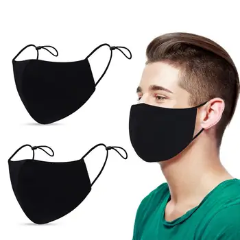 

TB mascarillas Reusable Cotton Mask Face Mask Dust Mask Breathable Respirator 3 Layers Filter маска Adult mask Black Mouth Mask