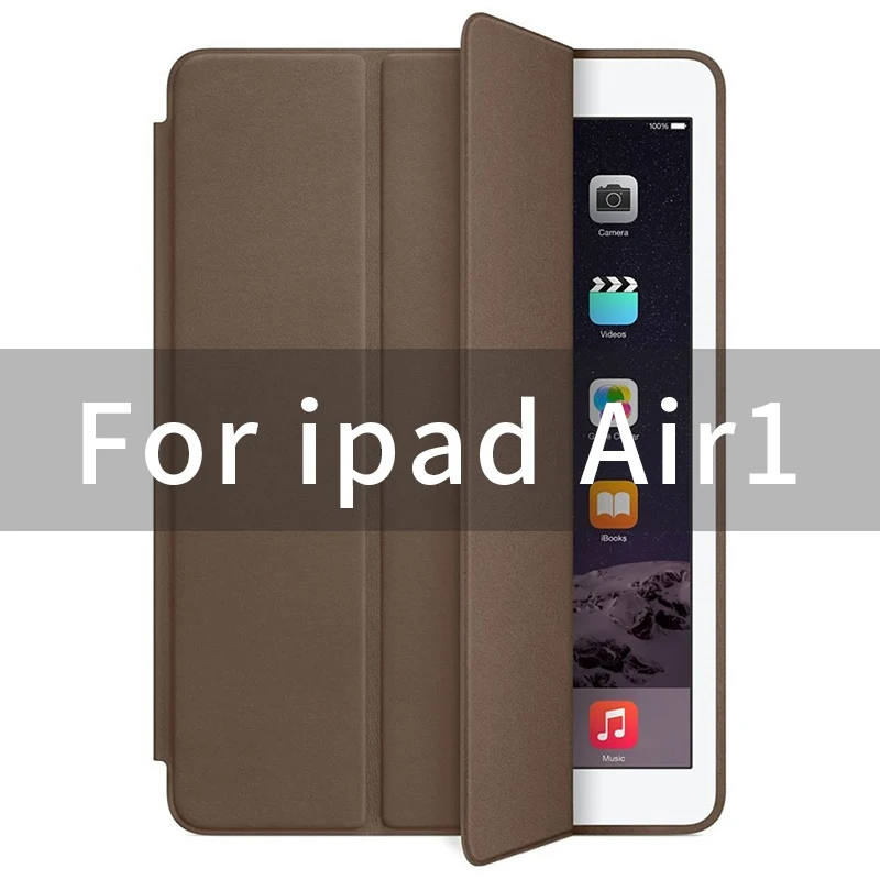 Чехол для iPad air 2 air1, 9,7 дюймов, чехол с 1:1 магнитом, умный Авто спящий чехол с откидной крышкой, кожаный чехол A1566 A1567 A1474 - Цвет: air1-Brown