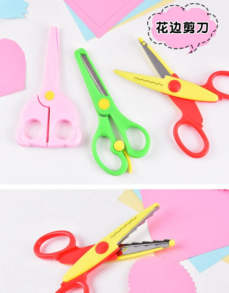 Безопасные ножницы ручной работы для детского сада, ножницы для резки бумаги, специальные товары для первичной резки