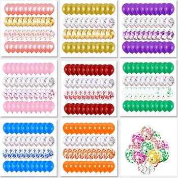 

40Pcs 12inch Gold Party Balloons Confetti Set Birthday Decorations Kids Pearl Latex Balloon Wedding Home New Year's Accessories