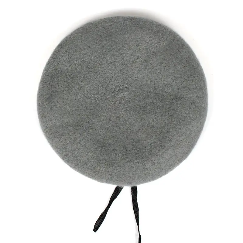 2019 new 1PC man 100% wool military beret Black red navy wool solid color army soldier tactical beret cap hat Apparel 6