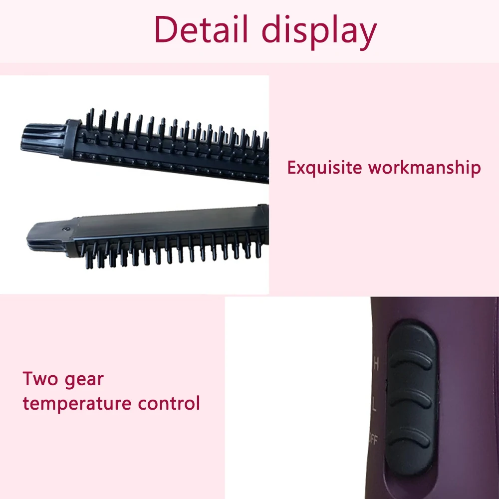 Pro Straightening Irons Electric Hair Straightener Brush Styling Hair Straightener Comb Hair Care Auto Massager Simply 4