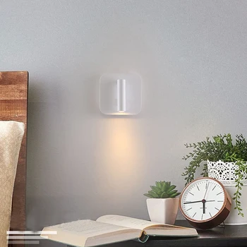 

zerouno led wall lights loft bedside reading wall sconces angle rotating with backlit back lighting function 220V 110V wandlamp