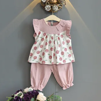 

2020 girls clothing sets wholesale baby costume cute kids clothes children