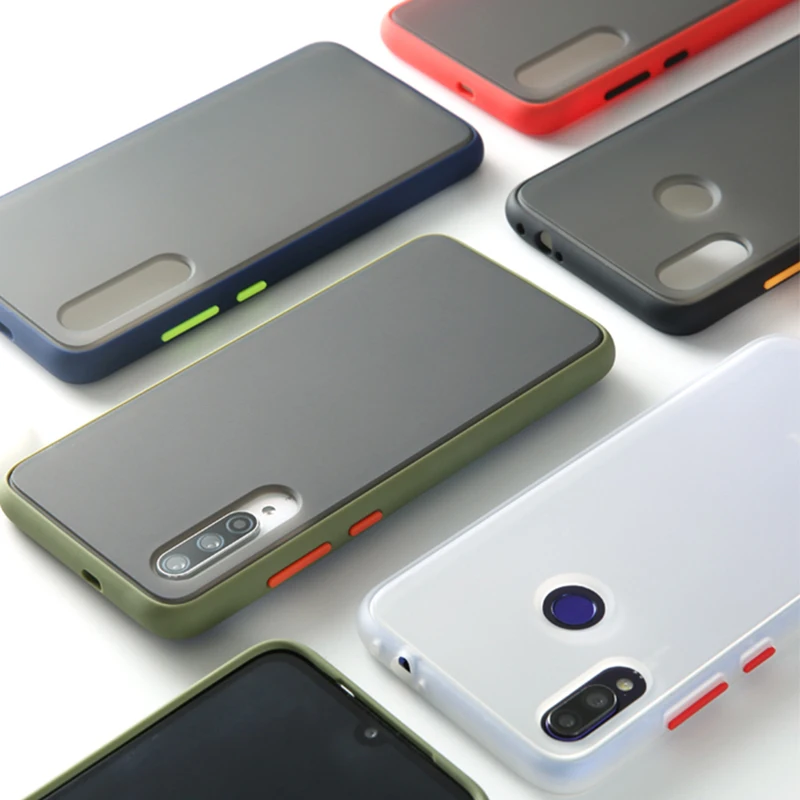 Противоударный защитный чехол для Redmi Note 8 7 K20 Pro 8A Xiaomi Mi 9 A2 A3 Lite 9T CC9E матовая задняя