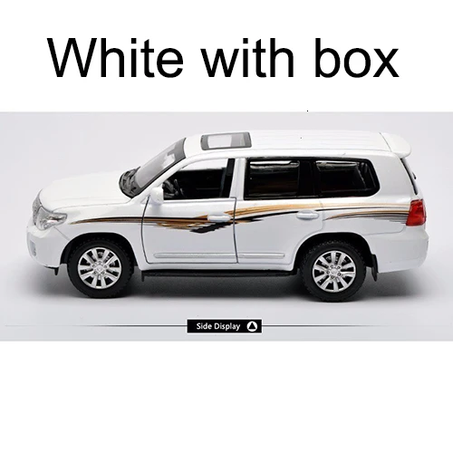 1/32 SUV Toyota Land Cruiser, модель легкосплавных автомобилей, 4 двери, открытый, задний светильник, музыкальный металлический автомобиль, игрушка для детей, для мальчиков - Цвет: Арбузно-красный