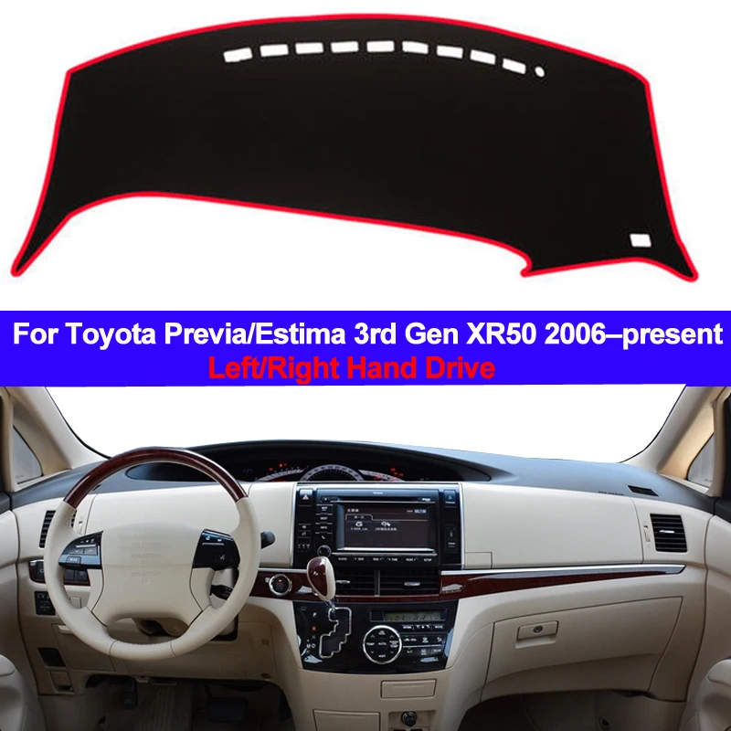 

Car Dashboard Cover Dash Mat Cape Carpet 2 Layers For Toyota Previa / Estima 3rd Gen XR50 2006–present 2014 2015 2016 2017 2018