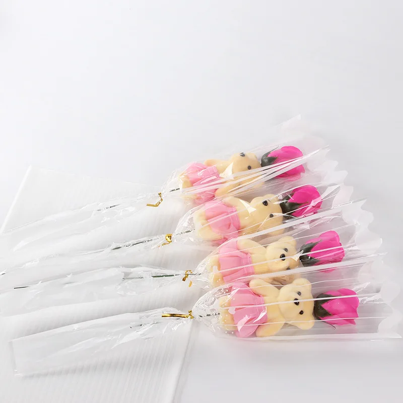 

2pc Personalized Gift for Girlfriend Valentines Day Gift Bear Flower Soap Wedding Gifts for Guests Bridesmaids Gift Party Favors