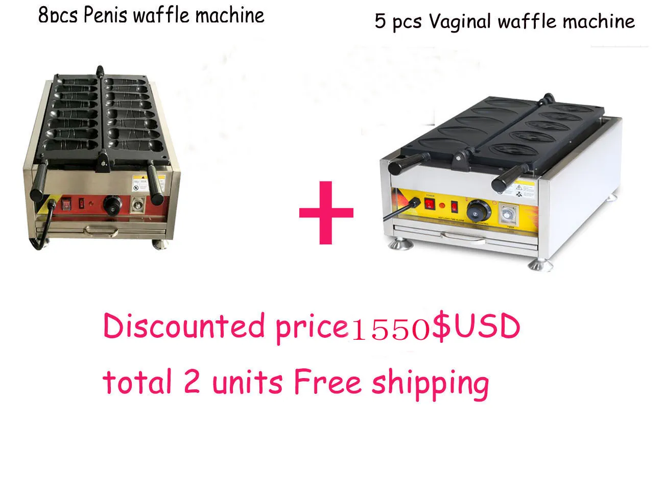 Total-2 Commercial-Machines Penis-Shape for 1-Unit 4pcs/Plate Girl Girl