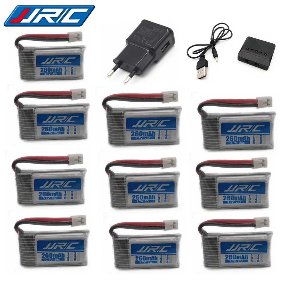 JJRC H36 аккумулятор 3,7 в 260 мАч для E010 E011 E012 E013 Furibee F36 RC Квадрокоптер части 3,7 в Lipo батарея 10 шт