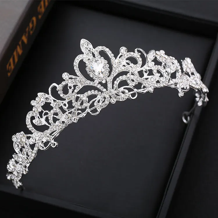 

Bride Crown Korean Style Hair Bands Large Crown Headdress Marriage Modeling Queen Princess Crown Wedding Dress Ornament