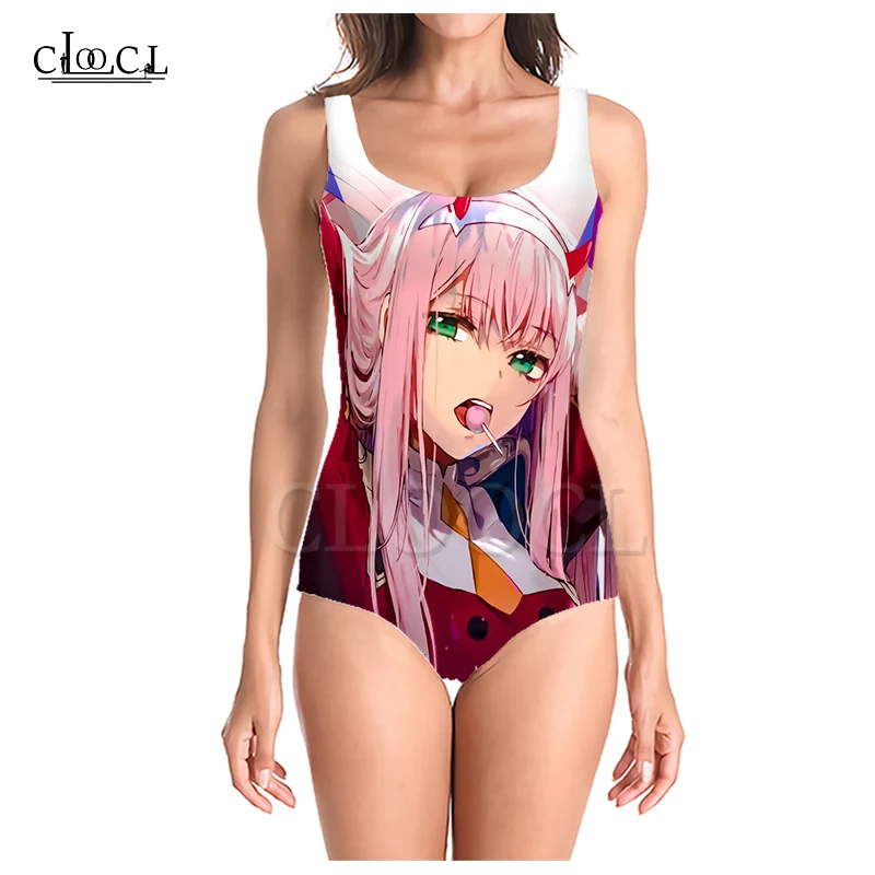 CLOOCL аниме дорогой в Franxx Zero Two 3D принт цельный купальник женский купальный костюм