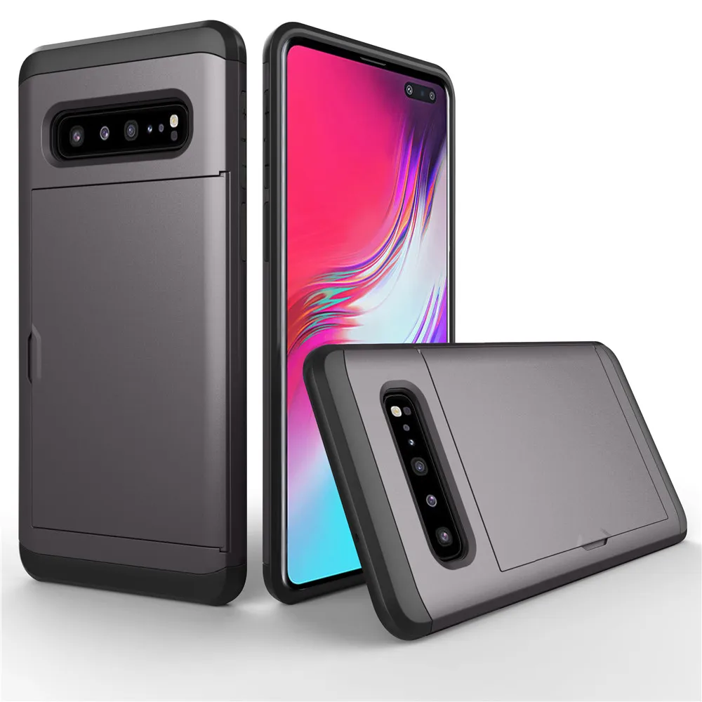 VRSDES деловой чехол для телефона для samsung Galaxy S10 S10E S10 Plus S9 S8 S7 скользящий защитный чехол с отделениями для карт чехол для samsung Note 9 8