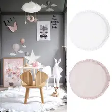 Скандинавские простые украшения для детской комнаты, детское игровое одеяло, кружевной однотонный коврик для ползания, коврик для сна