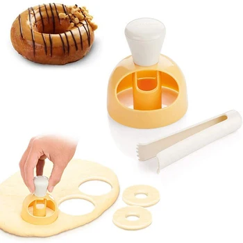 

Donut Mold Plastic Donut Cutter Maker Simple DIY Donuts Mold Cake Decorating Tools Desserts Bread Maker Creative Kitchen Gadgets