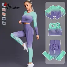 Ladies Yoga Sports Stretch Band 9 Piece Set Yoga Leisure Sports Set-A375