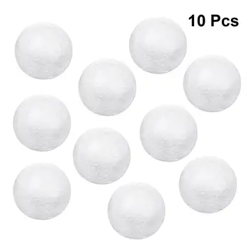 

10 Pieces 8cm Ball Shaped Styrofoam Foam Ornaments DIY Craft Party Decoration