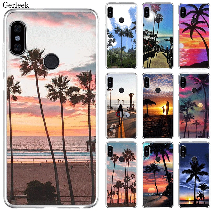 Чехол для мобильного телефона Xiaomi Redmi Note 4 4X3 5 6 7 Pro 5A жесткий чехол califoria Trees пляжные