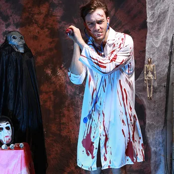 

Halloween Party Pak mannen Nieuwe Shirts Bloed Horror Arts Shirts Kostuum Halloween Shirts Streetwear Met Stethoscoop z0828