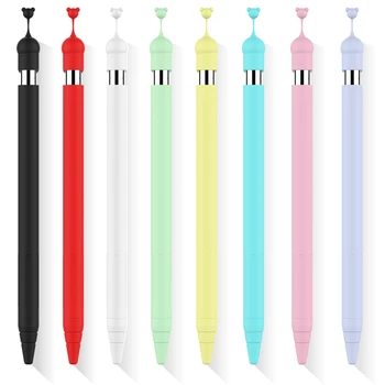 

1 Set Cute Anti-scratch Silicone Protective Sleeve For Apple Pencil 1 Cap Holder Nib Cover Protective Case Skin for iPad Pen 1st