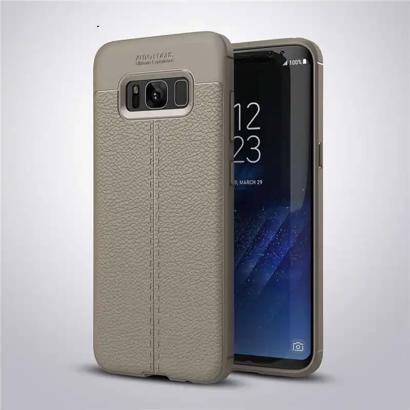 Mokoemi Личи шаблон Ударопрочный Мягкий 5," для Samsung Galaxy S8 чехол для Samsung Galaxy S8 Plus чехол для сотового телефона - Цвет: Gray