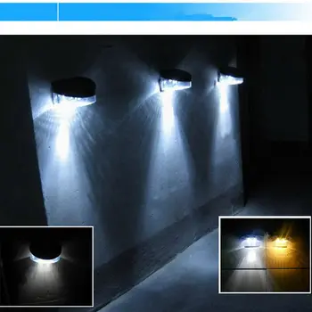 

2LED Fence Light Solar Light Installation Amorphous Silicon Solar Panel Decoration Wall Fence Garden L9 #2