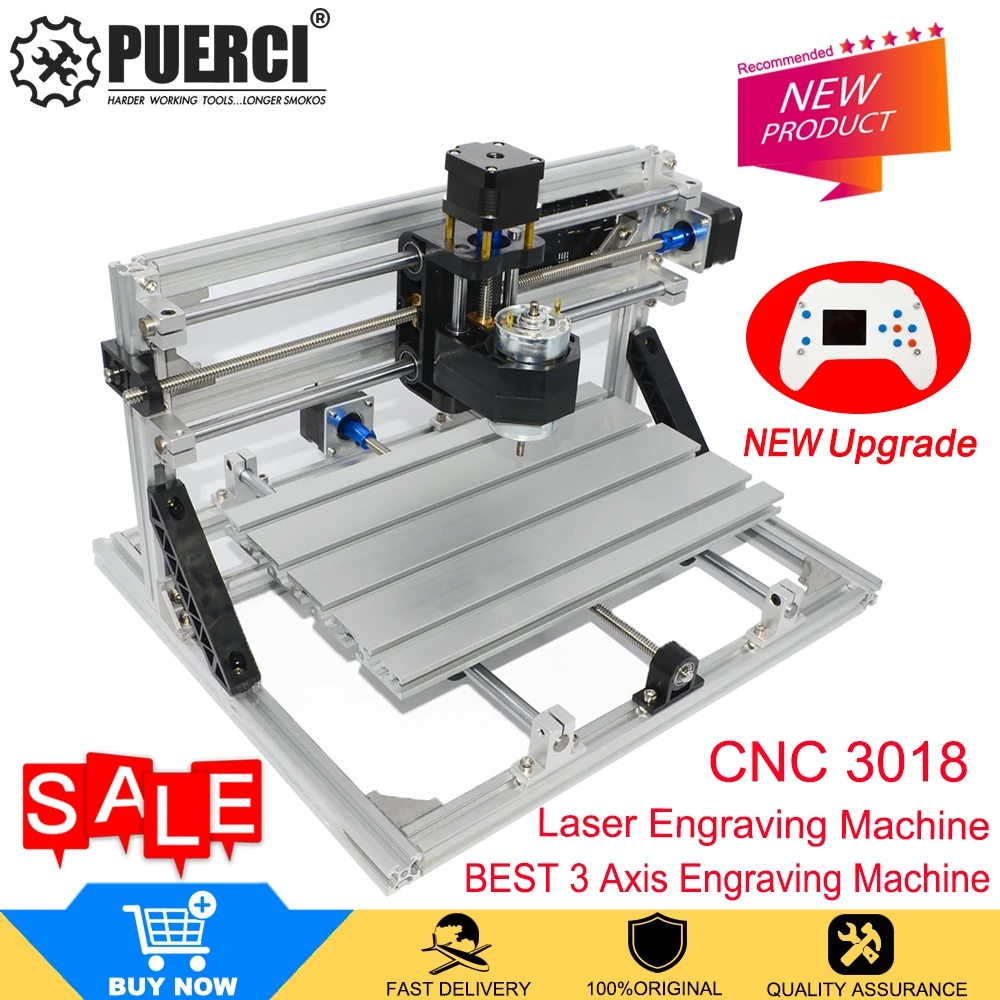 

CNC 3018 Mini Laser Engraver Wood CNC Router Machine GRBL ER11 With Offline Controller DIY Engraving Machine for Wood PCB PVC