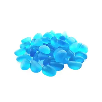 

Artificial Luminous Pebbles Plants Fish Tank Aquarium Decor Matting Blue Luminous Stones 500G Packing
