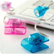 Прочный регулируемый яркий светодиодный светильник с зажимом для чтения книг, мини-Настольная лампа с батареей