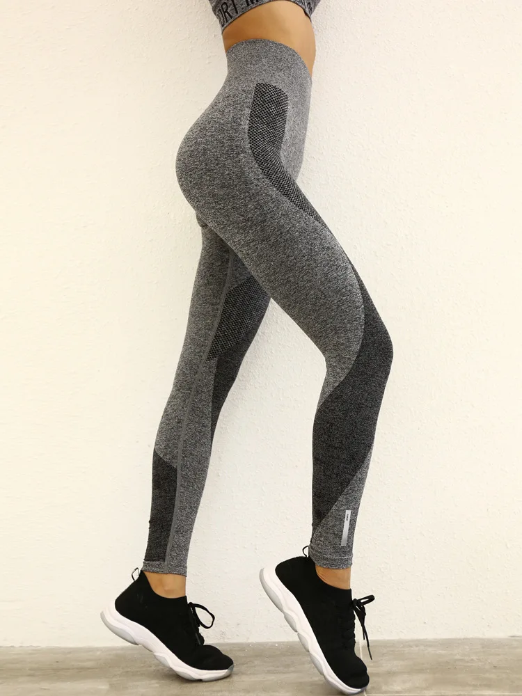 

Autumn And Winter Sports High Waist Yoga Pants Women's Tight-Fit Gym Running Trousers Elasticity Capri Pants Quick-Dry