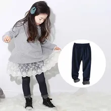 Г. Осенне-зимние однотонные леггинсы в Корейском стиле из искусственного денима и бархата с начесом