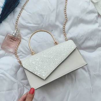 

Bag female 2020 new fashion sequins portable small square bag ins advanced sense wild female bag shoulder messenger bag