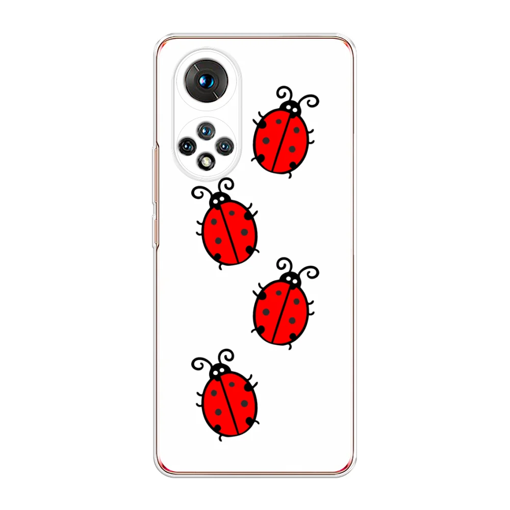 Silicone Case For Huawei Honor 50 Ladybugs Art Thin Soft Protective Cover Bumper Made of TPU Phone accessories Mobile and smartphones protection |