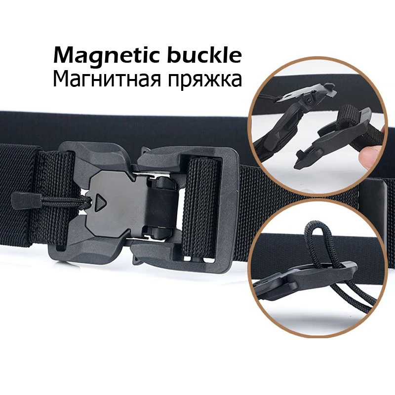 MEDYLA Official Genuine Tactical Belt Quick Release Magnetic Buckle Military Belt Soft Real Nylon Sports Accessories MN057