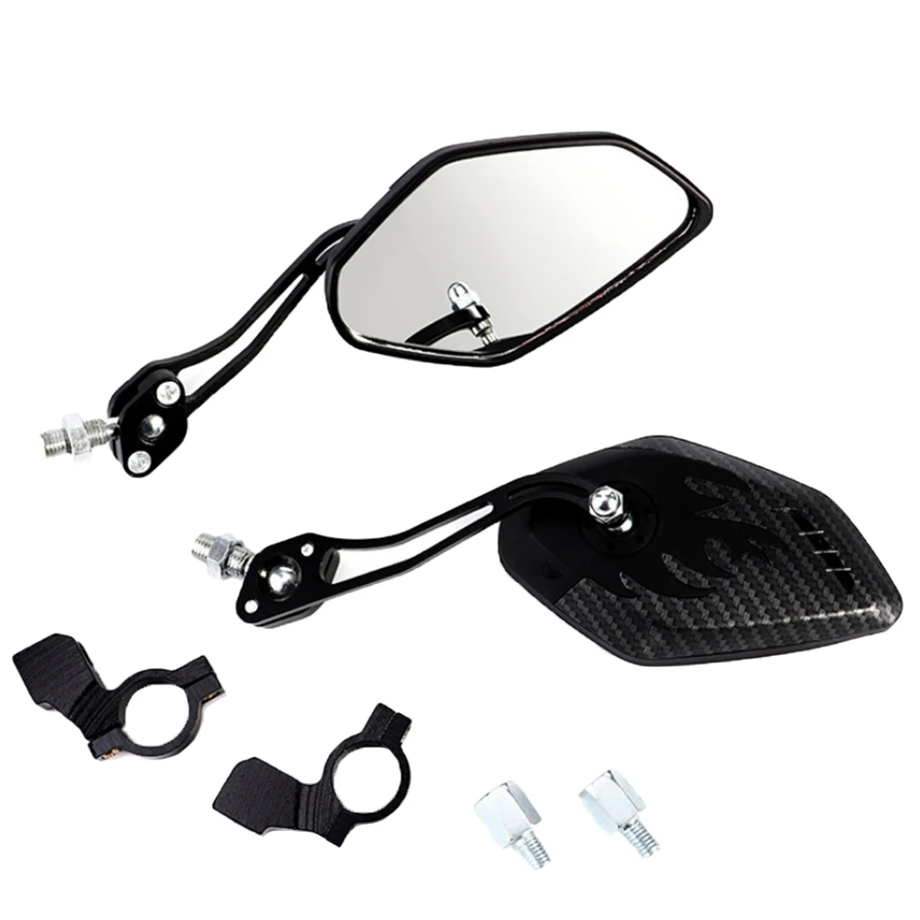 1 Pair Universal Rearview Handlebar Glass Mirror for Mountain Road Bike E-Bikes Electric Bicycle Scooters