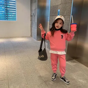 

New children's wear girls' cartoon printed Plush suit in autumn / winter 2020 simple designer for promotion wholesale 2-10