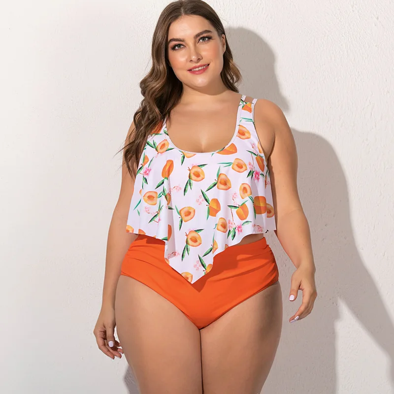 

plus size clothing 5XL Woman Swimwear High Waist Bikini Big Sets Women Bathing Suits Floral Vintage Female Sexy Bather Swimsuits