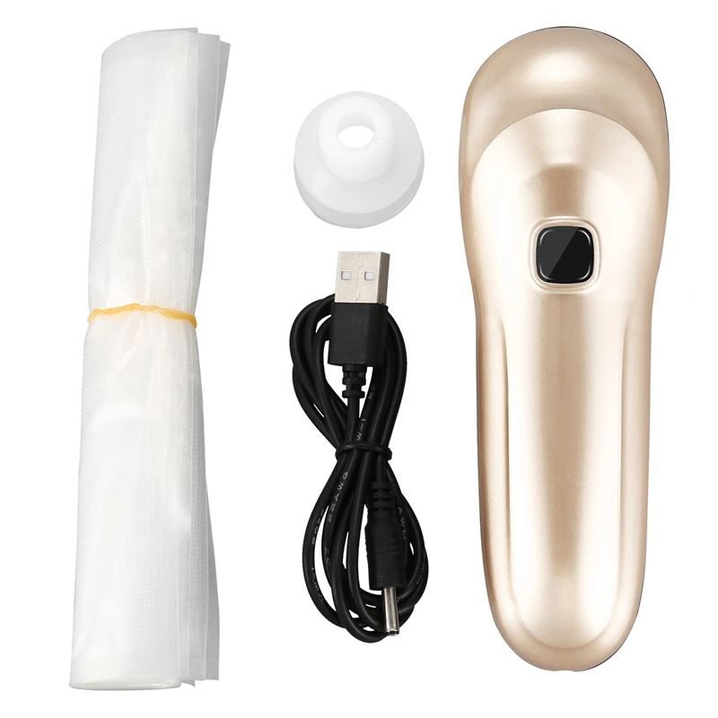 Usb Handheld Vacuum Pump for Storage Bags, Automatic Vacuum Sealer, Electric Food Storage Saver Packaging Machine for Clothes Bl