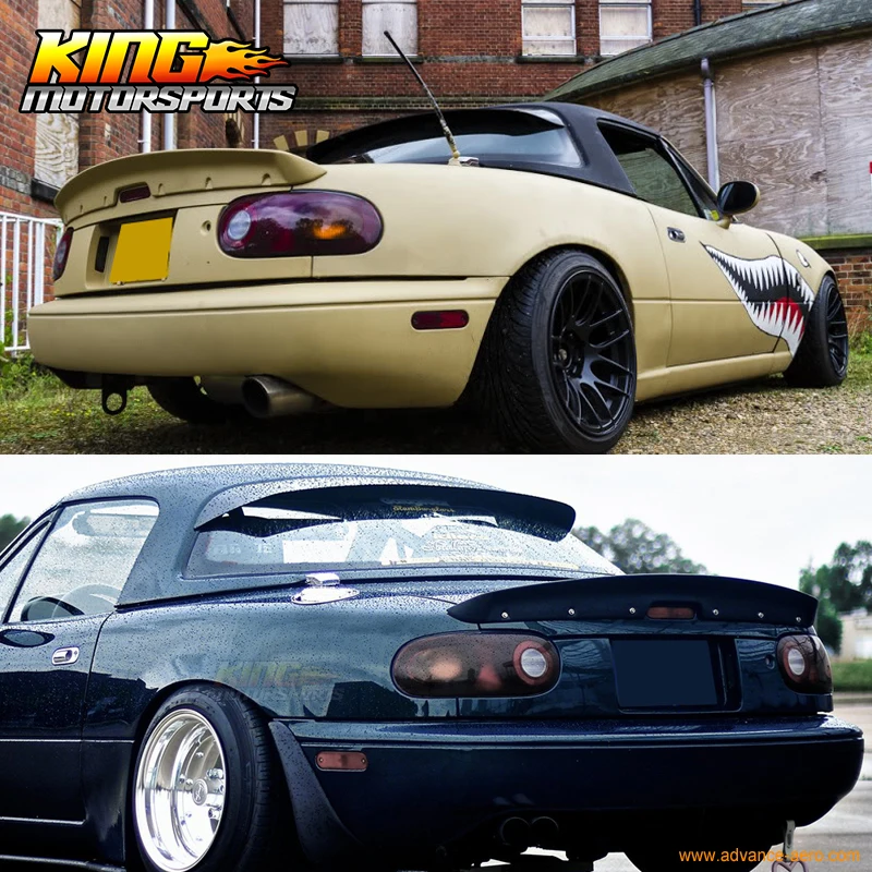 Подходит для Mazda Miata MX5 MK1 90-97 неокрашенный кг рабочий стиль ABS багажник спойлер