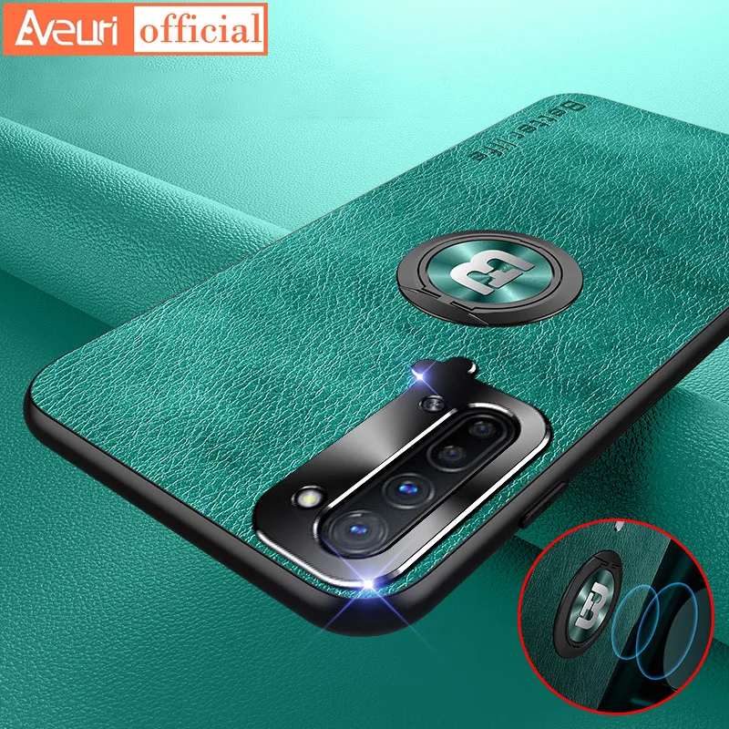 Магнитный автомобильный чехол для OPPO A5 A9 2020 Reno 4 Pro Find X2 Lite Neo A52 A72 A92S Realme X кожаный |
