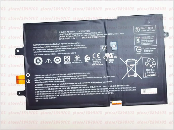 GYIYGY AP18D7J ноутбук Батарея для Acer Swift 2019 SF714-52T-71JW 74AT 50QJ 54XE 70XR 598Y 72QY 734F 741 м 75G4 76BA 76X0 79XN |