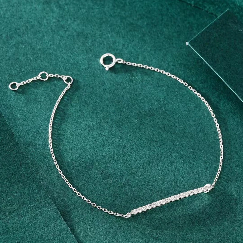 Real Natural Diamonds White Gem 18K Gold Bracelets Chain & Bracelets Hiphop Rock Anniversary Gift